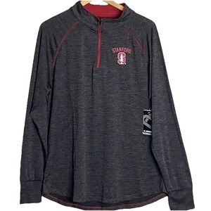 Colosseum Stanford University Cardinals Quarter Zip Pullover Womens XXL Gray